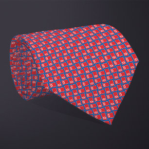 Gravata Padrão de Sinalizador de Patchwork na Coreia do No