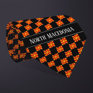 Gravata Padrão de Sinalizador Wavy North Macedônia