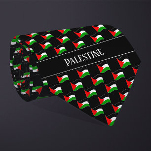 Gravata Padrão de Sinalizador Wavy Palestine