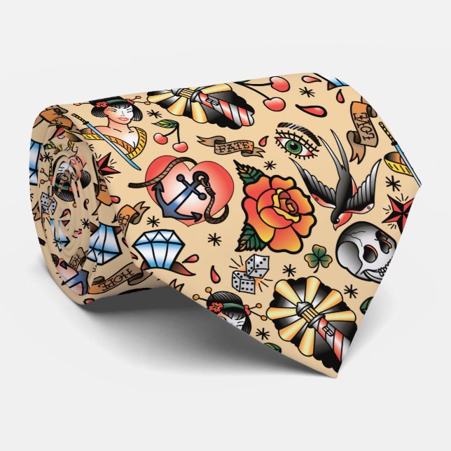 Gravata Padrão de tatuagem legal (Rolled)