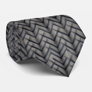 Gravata Padrão de Tecido Herringbone Clássico