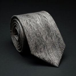 Gravata Padrão de Textura de Madeira Rústica