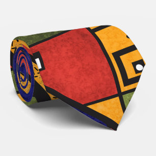 Gravata Padrão de textura tradicional de etno africano sem