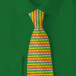 Gravata Padrão de Tijolo da Bandeira da Bolívia