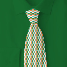 Gravata Padrão de Tijolo da Bandeira da Irlanda