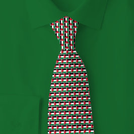Gravata Padrão de Tijolo da Bandeira da Jordânia