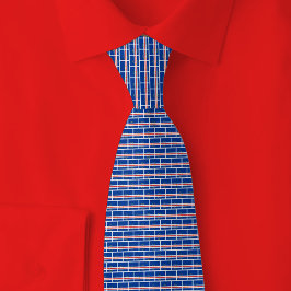 Gravata Padrão de Tijolo da Bandeira de Cabo Verde