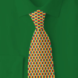 Gravata Padrão de Tijolo da Bandeira de Camarões