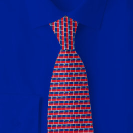 Gravata Padrão de Tijolo da Bandeira de Liechtenstein