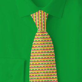 Gravata Padrão de Tijolo da Bandeira de Myanmar