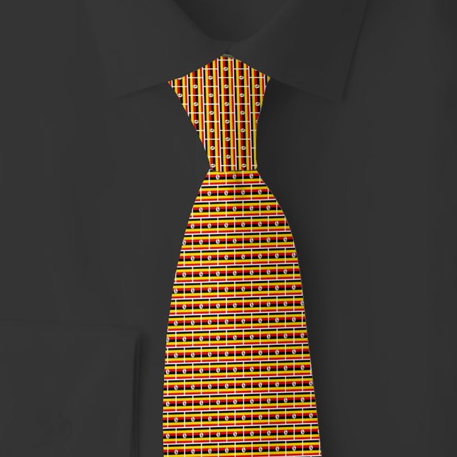 Gravata Padrão de Tijolo da Bandeira de Uganda (Criador carregado)