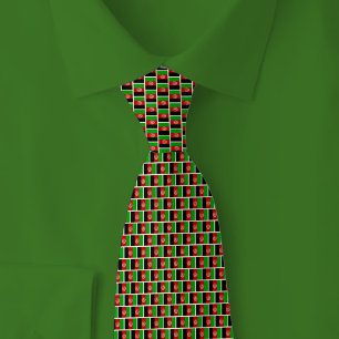 Gravata Padrão de Tijolo da Bandeira do Afeganistão