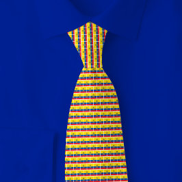 Gravata Padrão de Tijolo da Bandeira do Equador