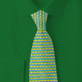 Gravata Padrão de Tijolo da Bandeira do Gabão