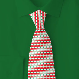 Gravata Padrão de Tijolo da Bandeira do Líbano