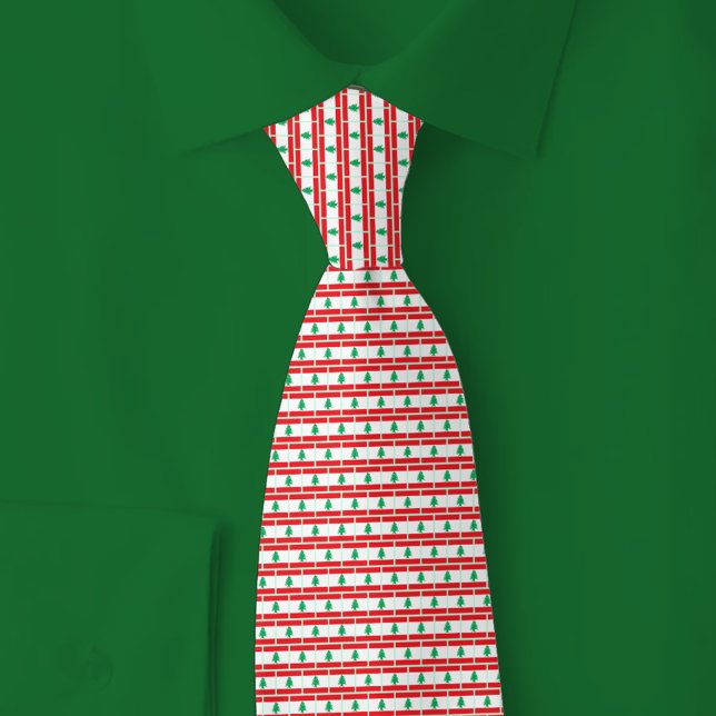 Gravata Padrão de Tijolo da Bandeira do Líbano (Criador carregado)