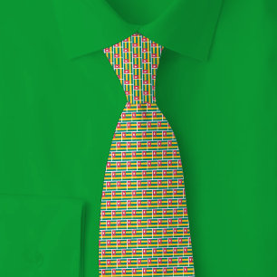 Gravata Padrão de Tijolo da Bandeira do Togo