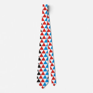 Gravata Padrão de triângulo bonito preto vermelho azul + s