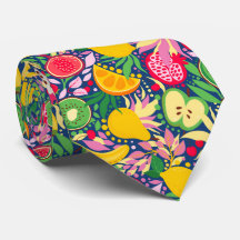 Padrão de Verão de Frutas Tropicais em Aquarela