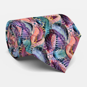 Gravata Padrão de Vintagem com Retralação por Aquarela pin