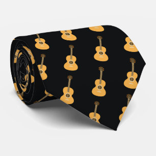 Gravata Padrão de Violão Acústico Marrom Instrumento Music