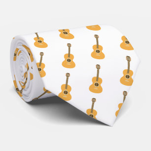 Gravata Padrão de Violão Acústico Marrom Instrumento Music