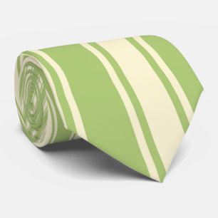 Gravata Padrão Divertido de Faixa de Cor Verde-Amarelo