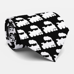 Gravata Padrão do comboio a vapor - Branco a preto