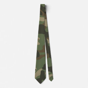 Gravata Padrão do Exército Verde Camo de Camuflagem
