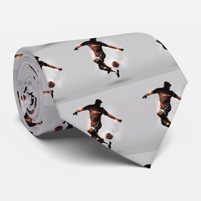 Gravata Padrão do jogador de futebol legal | Esporte (Rolled)