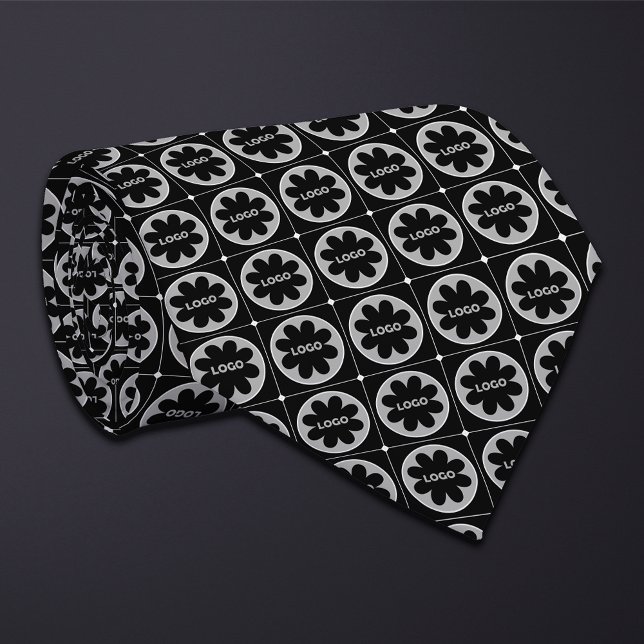 Gravata Padrão do logotipo preto redondo (Criador carregado)