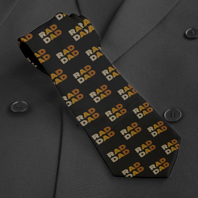 Gravata Padrão do Pai de Rad Retroativo Preto (Criador carregado)