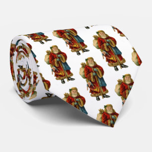 Gravata Padrão do Pai Natal do Mundo Antigo natais vintage