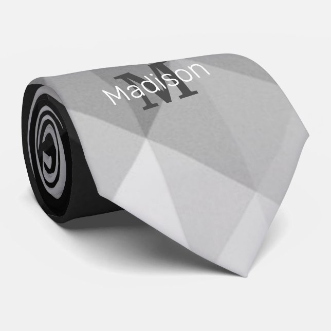 Gravata Padrão dos quadrados geométricos do triângulo da c (Rolled)