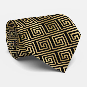 Gravata Padrão Dourado de descodificador de arte