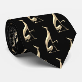 Gravata Padrão Dourado do cão
