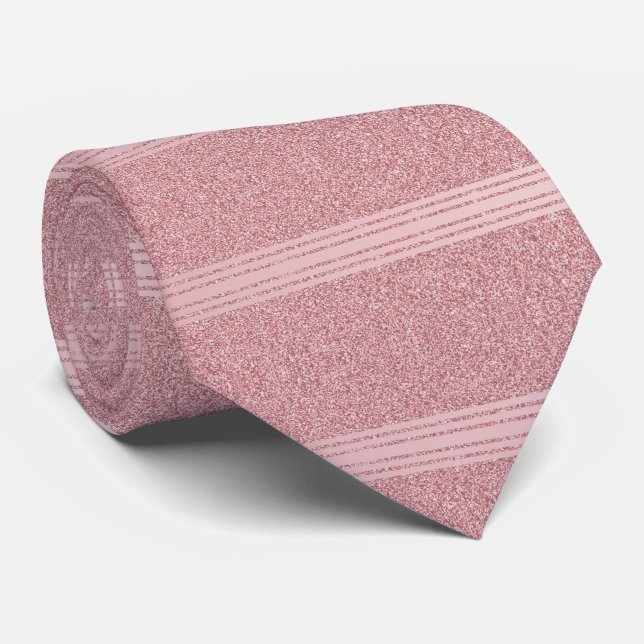 Gravata Padrão Elegante com risca de brilho Dourada modern (Rolled)