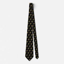 Gravata Padrão Elegante de Feriado de Chanucá Dourado