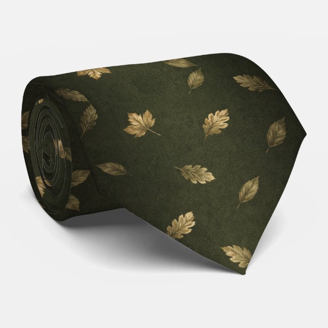 Gravata Padrão Elegante de Outono (Rolled)