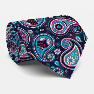 Gravata Padrão elegante de vintage paisley colorido e bege