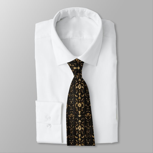 Gravata Padrão elegante escuro clássico (Amarrado)