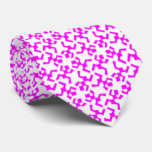 Gravata Padrão étnico africano rosa e branco