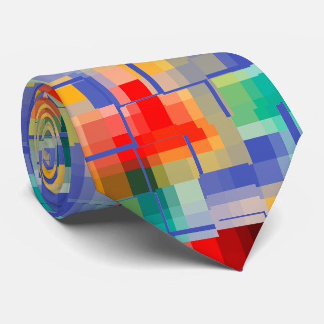 Gravata Padrão exclusivo multicolorido (Rolled)