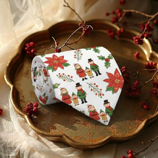 Gravata Padrão Festivo de Férias de Natal em Família MH26