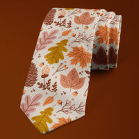 Padrão Floral Botânico de Folhas de Outono