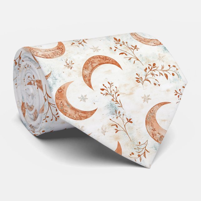 Gravata Padrão Floral Celestial (3) (Rolled)