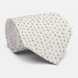 Gravata Padrão Floral com Micro Gradiente