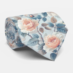 Gravata Padrão floral elegante.