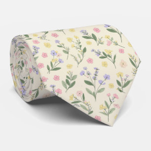 Gravata Padrão Floral Micro Minimalista