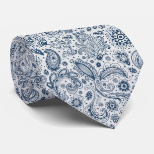 Gravata Padrão floral paisley estilo boho em batik